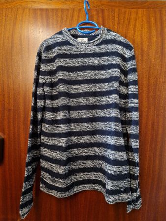 Pull Tiffosi rayé bleu et blanc taille M état correct