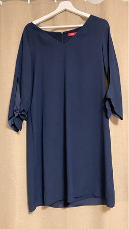 Elegantes Kleid Gr. 38, Navyblau Bluse Festlich Hochzeit Som
