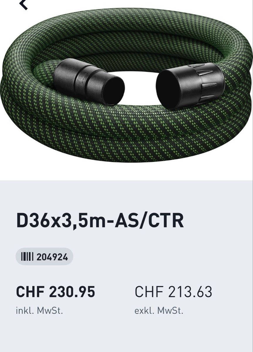 Staubsauger & Zubehör: Festool Saugschlauch  – Neu (gemäss Beschreibung) aus Mellingen von Twister29