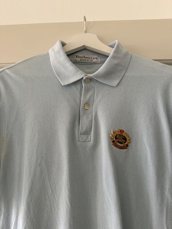 Vintage Burberry Polo Shirt – babyblau
