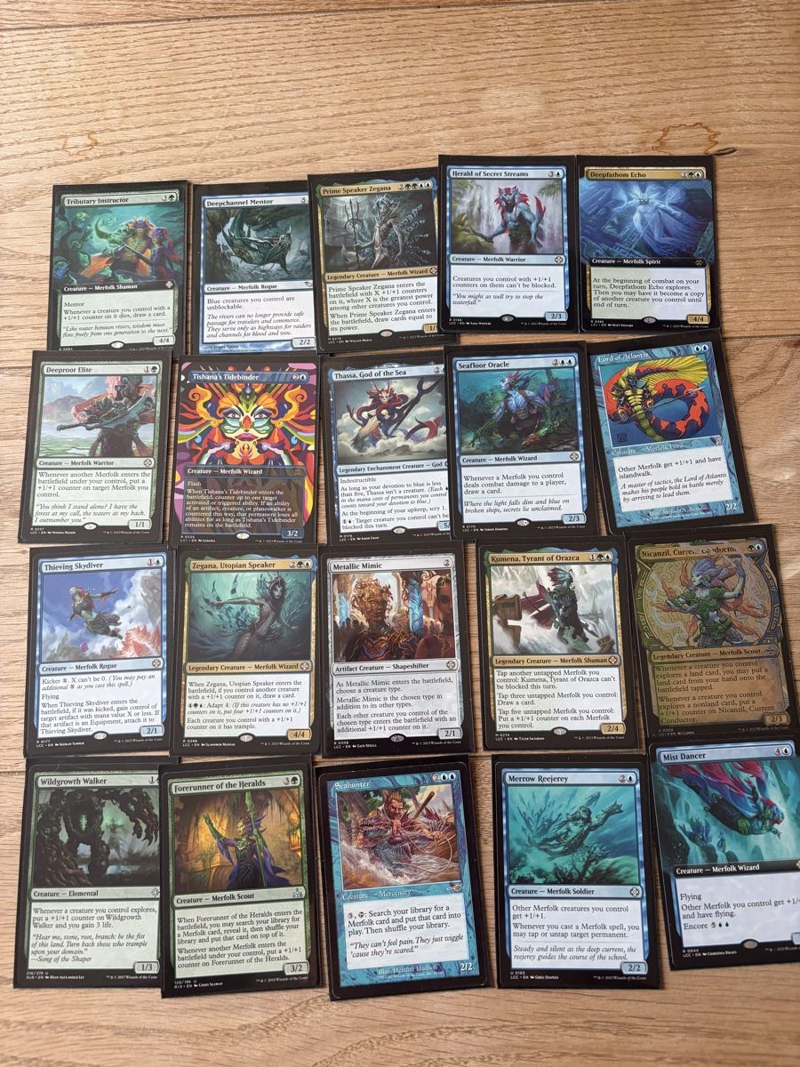 Magic The Gathering Sammelbilder & Trading cards: Deck commander Merfolk – Gebraucht aus Melide von Cesareee 2