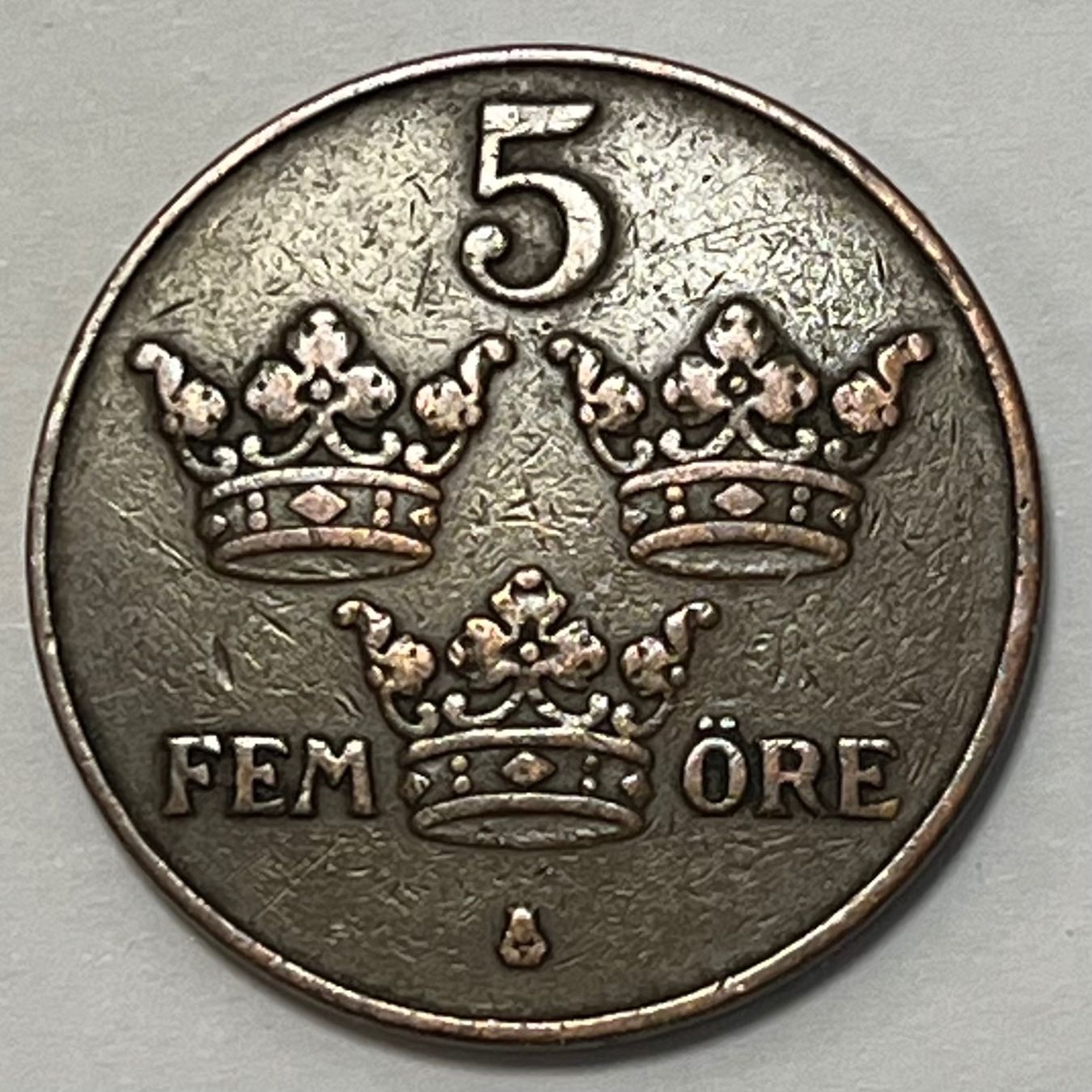 Tutti le monete: 5 Öre - Gustaf V - Sweden - 1924 – Usato da Dietikon venduto da Numis8953 1