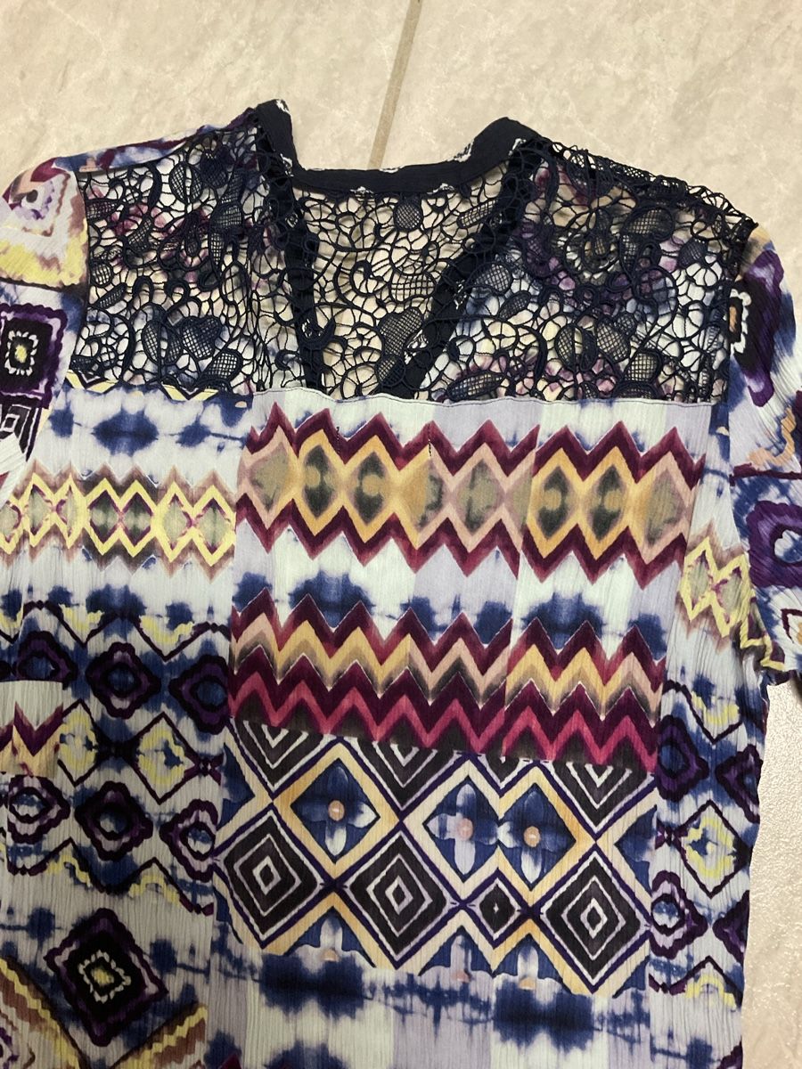 Desigual Blusen: Desigual Bluse, Gr. XXL, Spitze, Mustermix, Herbst – Gebraucht aus Spreitenbach von Nucinul 3