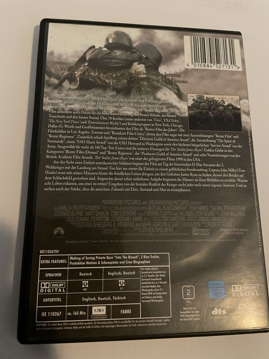 Tous les DVDs: Der Soldat James Ryan – D'occasion à Winterthur par Cobraforce 1