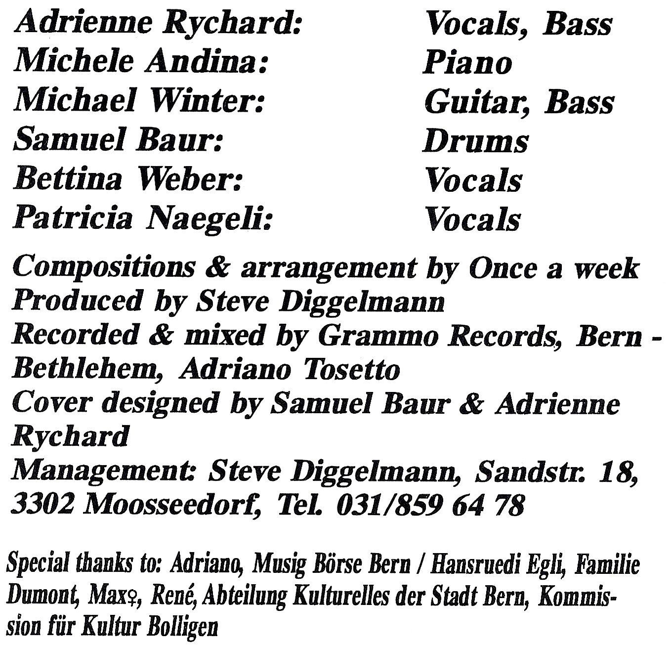 CD: Once A Week JUST FRIENDS Samuel Baur Schweizer Rock & Pop CD – Usato da Kandergrund venduto da Sososo 4