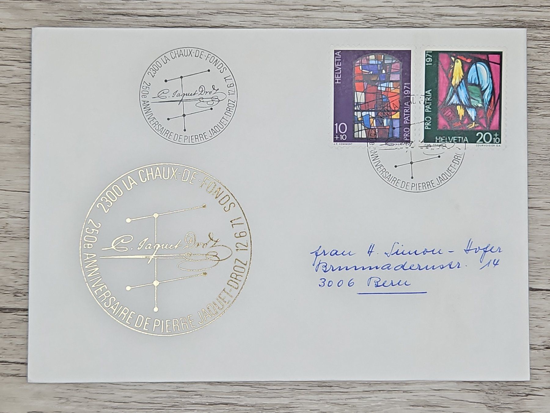 Tutti i francobolli: CL17 Enveloppe + Timbre Suisse 1971 – Usato da Cousset venduto da Patrick_Collections