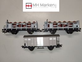 Piko 2x95015+54095 Güterwagen SBB CFF FFS Epoche III DC OVP