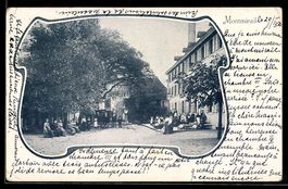 AK Montmirail, Garten vor einem Gasthaus