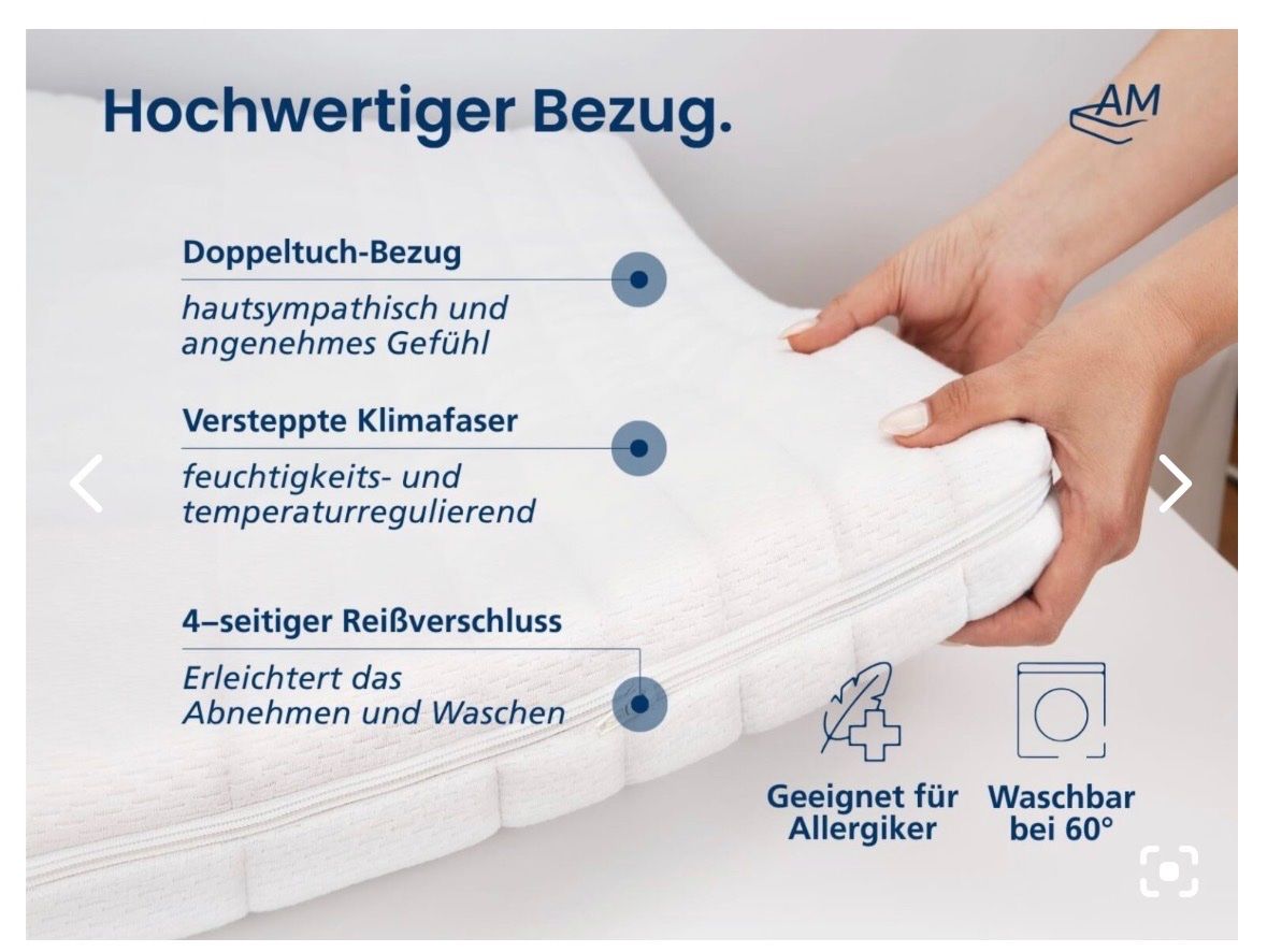 Matelas: Basic Komfortschaum Topper fest 200 x 210cm – Neuf (Voir description) à Andiast par blaettna 4