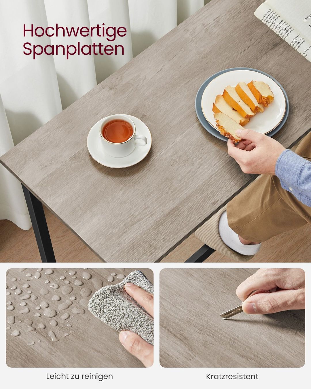 Tavoli: Bartisch mit Barhocker Set greige meliert-tintenschwarz – Nuovo e nell'imballaggio originale da Lachen SZ venduto da MAMORU-MOEBEL 2