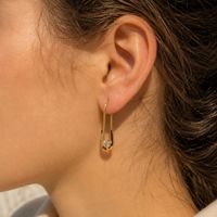 Edelstahl Ohrringe Gold mit Zirconia Neu
