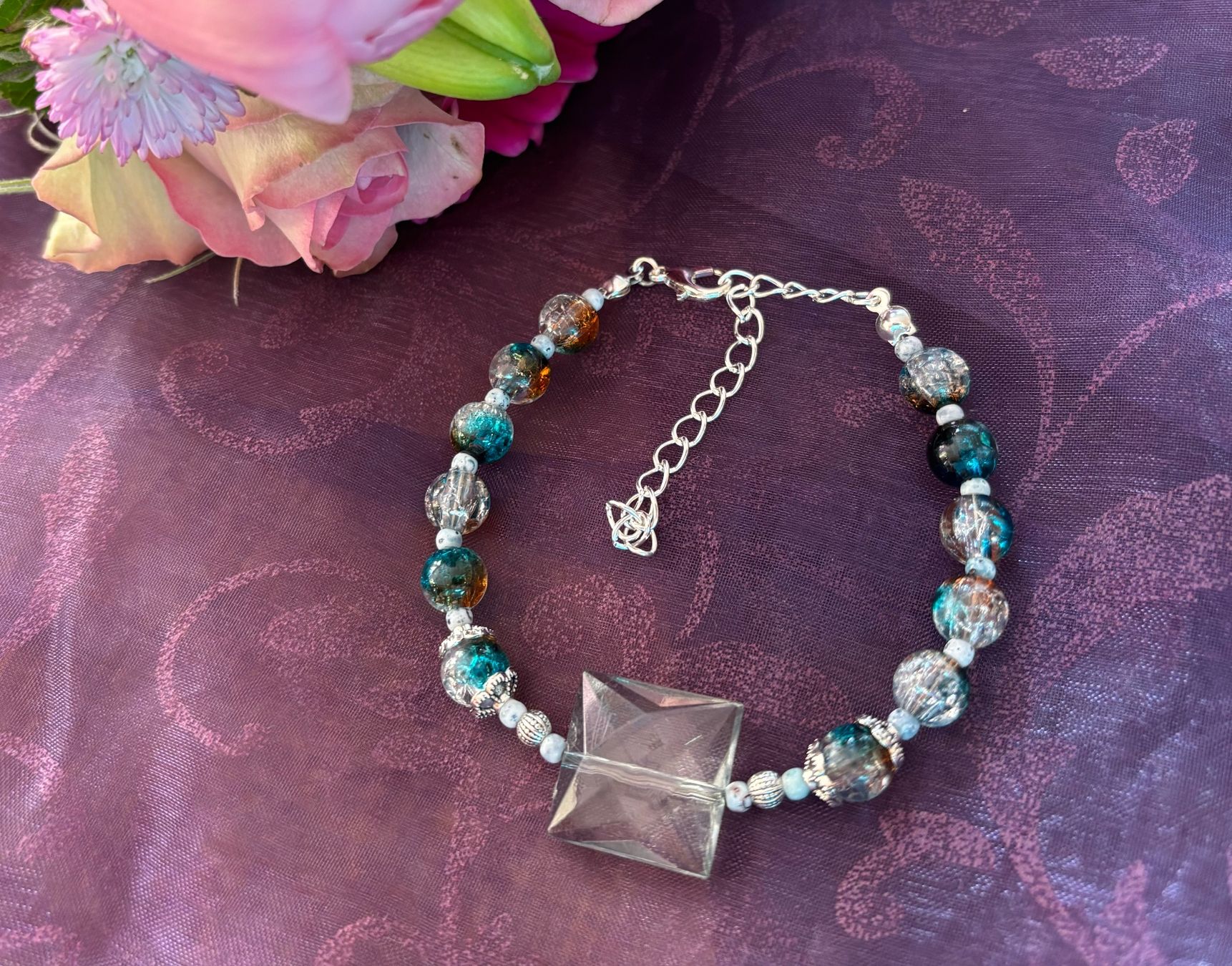 Bracciali & Braccialetti: Armband aus verschiedenen Glas Perlen – Nuovo e nell'imballaggio originale da Frenkendorf venduto da jazzplatten