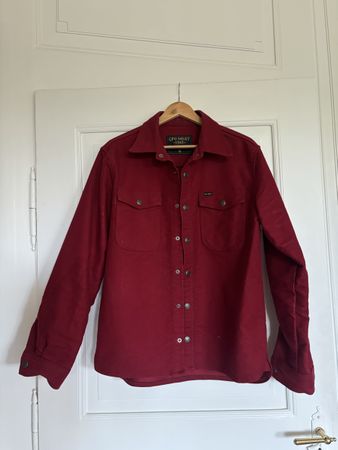 Vintage Jacke 100% Baumwolle Rot Gr. M