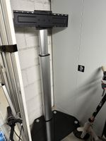 TV Standfuss Aluminium mit Glasboden silber schwarz
