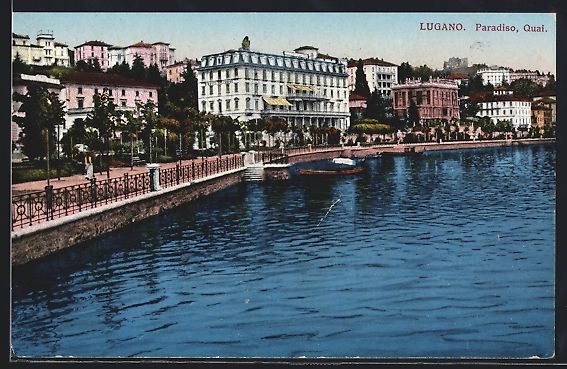 Cartes postales: AK Lugano, Paradiso, Quai, 1926 – D'occasion à Berlin par bartko-reher