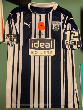 Matchworn West Bromwich Albion O’Shea with COA