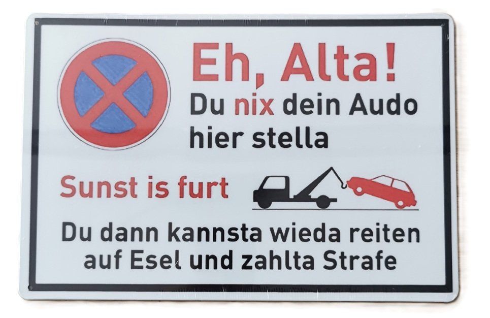 Insegne: PARKVERBOT - Blechschild  (neu/OVP) – Nuovo e nell'imballaggio originale da Wilen b. Wollerau venduto da morethanmusic