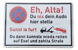 PARKVERBOT - Blechschild  (neu/OVP)