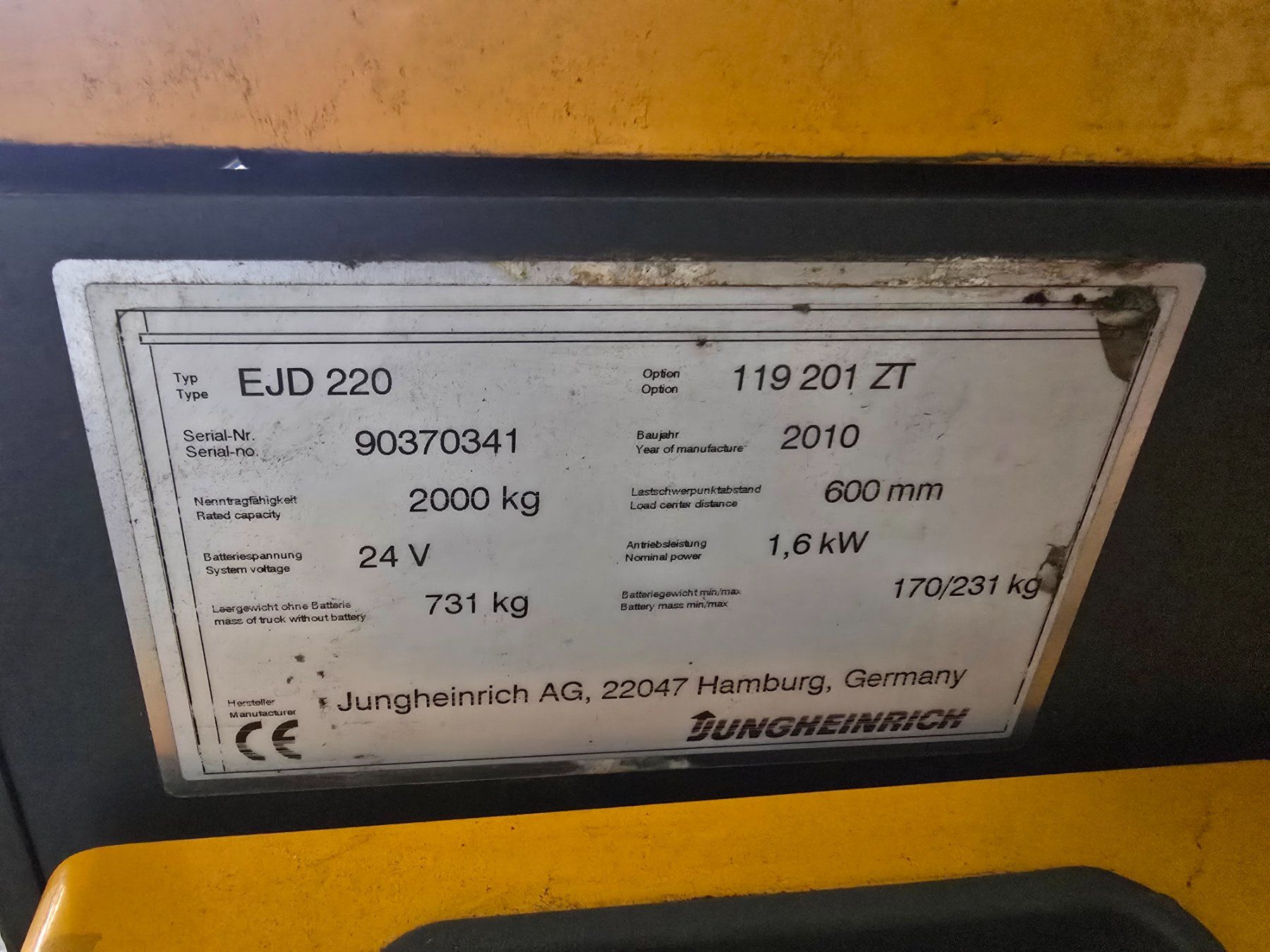 Jungheinrich Carrelli elevatori e a forche: Stapler Jungheinrich EJD 220 Hub 201cm – Usato da Amriswil venduto da basstempel 3