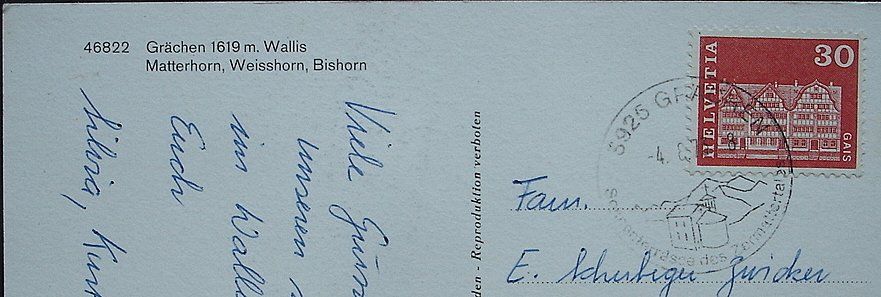 Cartes postales: GRÄCHEN – D'occasion à Jona par philajona 1