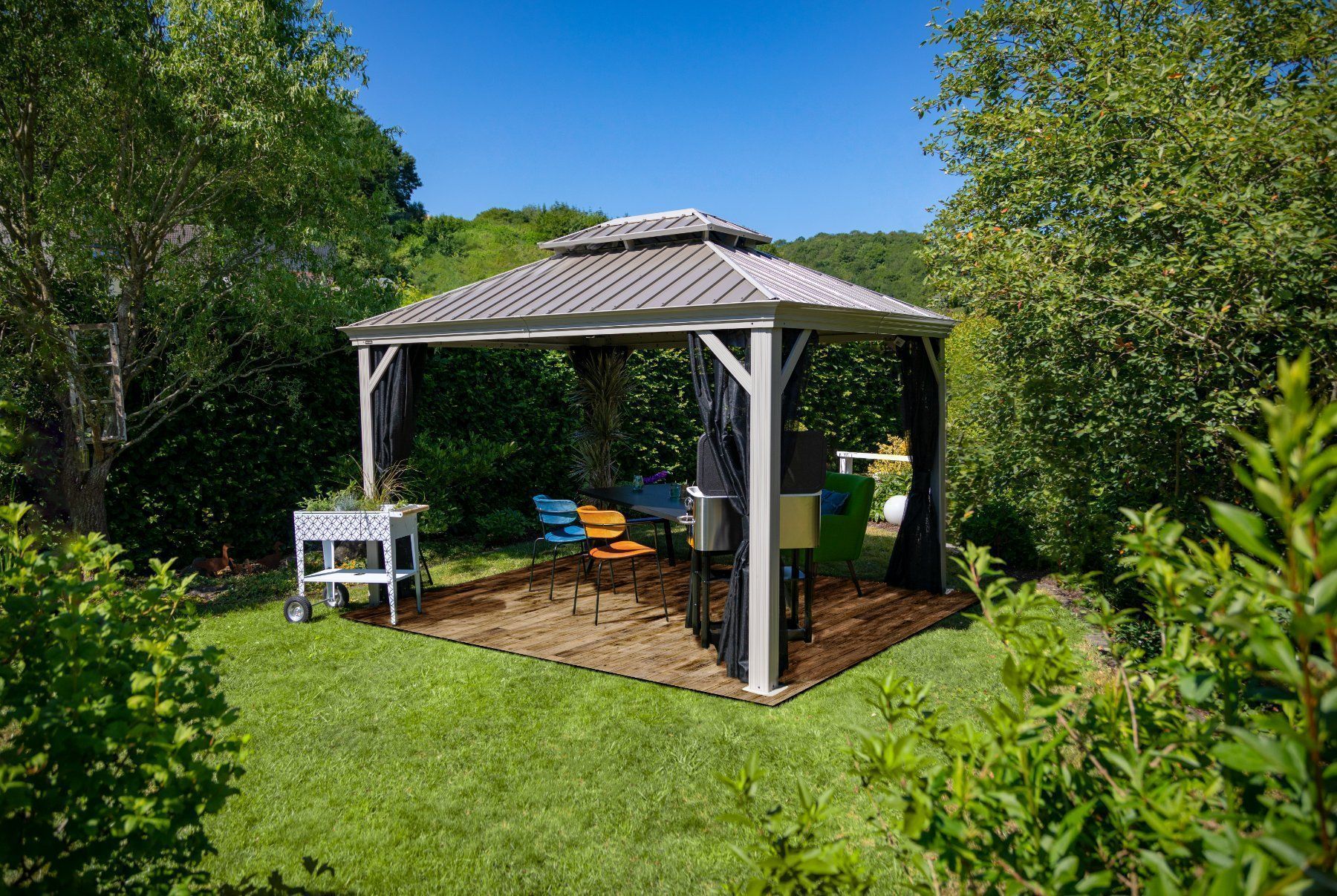 Tende & Padiglioni: Pavillon Messina Champagner 10x12 – Nuovo e nell'imballaggio originale da Erlinsbach venduto da Home-World 2