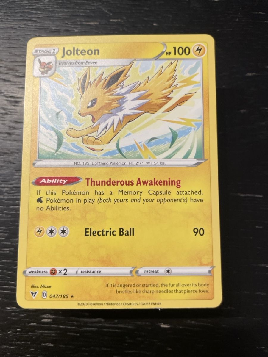 Pokémon Sammelbilder & Trading cards: Pokemon vivid Jolteon 047/185 rar – Gebraucht aus Hugelshofen von Suimosa