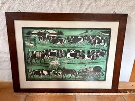 Jean-Louis Gétaz – Lithografie Poya – handsigniert