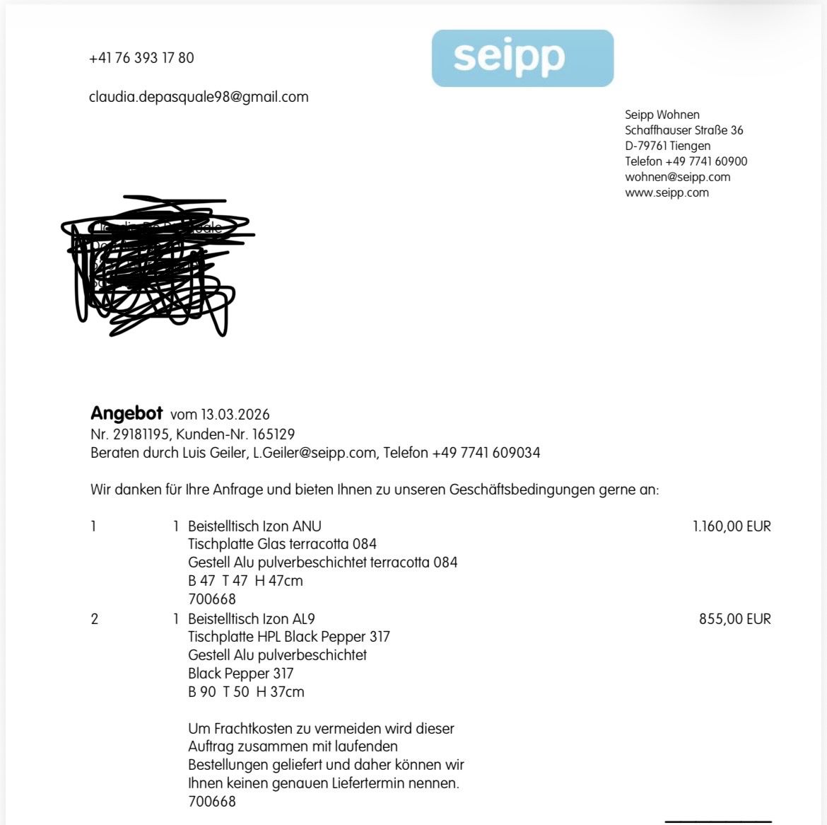 Tavoli: Dedon Coffeetable Izon fast NEU – Nuovo (secondo la descrizione) da Würenlingen venduto da Giulio45 2