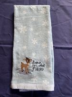 Rudolph Christmas Hand Towel, embroidered, cute, new!