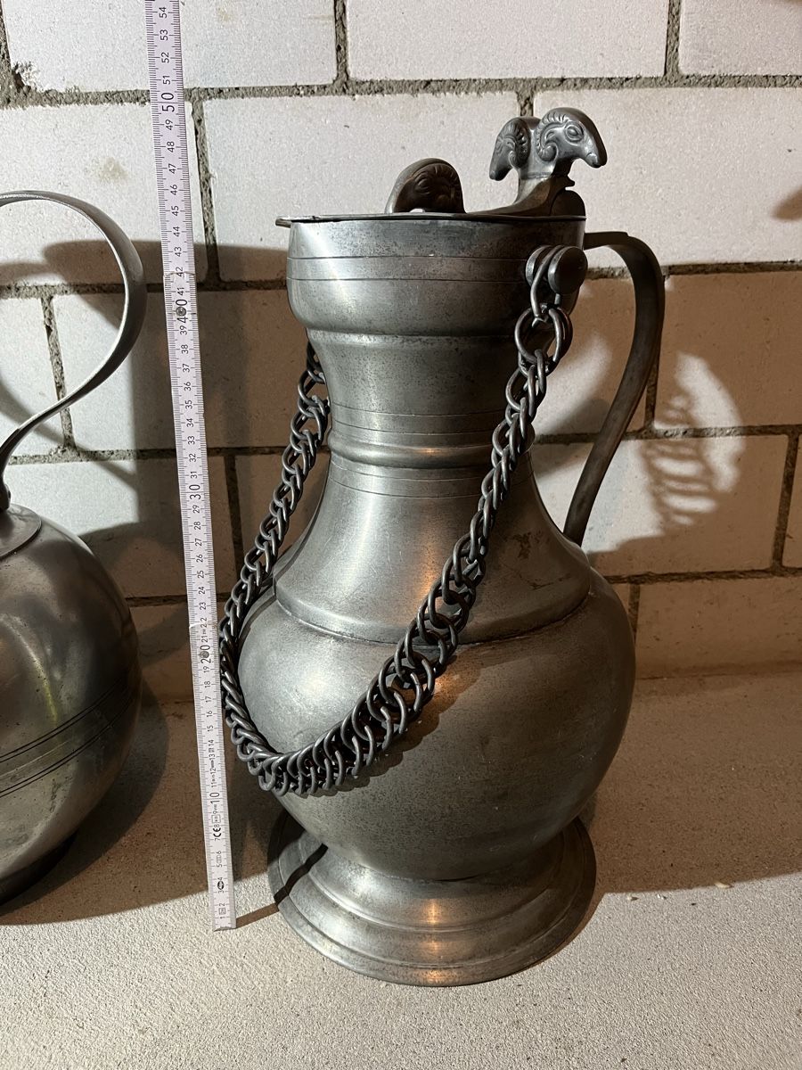 Karaffen: 2 x Grosse ZinnKanne/-Vase – Gebraucht aus Würenlos von KLG_3TBs 5