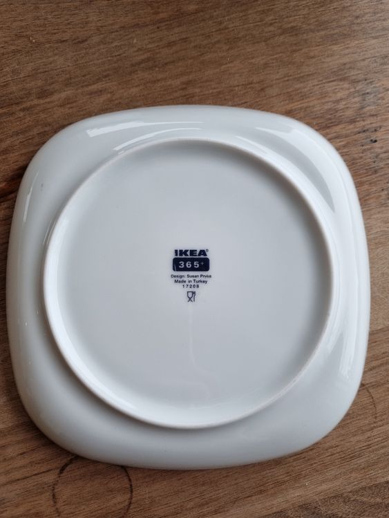 VICASKY Cartoon-Katze Dessertteller - Porzellan Servierplatte Weiß