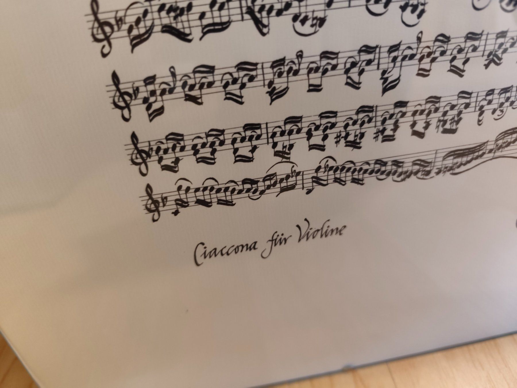Foto & Immagini: Bach Ciaconna Notenblatt gerahmt – Usato da Eschenbach LU venduto da Orchi 1