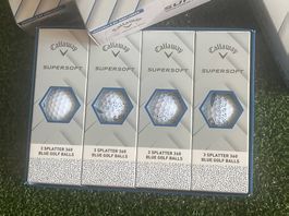 4× Callaway Supersoft Splatter 360  neu, 48 Golfbälle