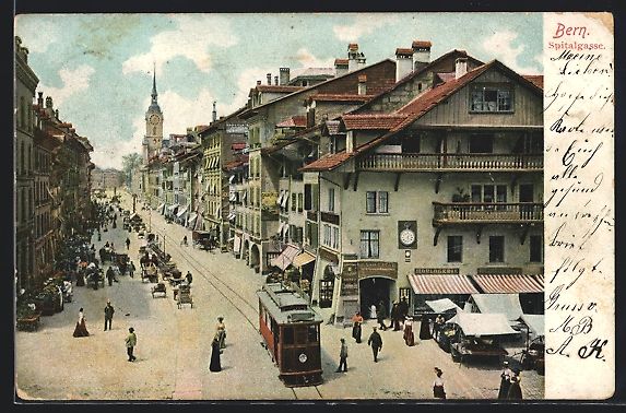 Cartes postales: Bern, Strassenbahn an Geschäften in der – D'occasion à Berlin par bartko-reher