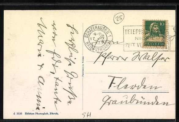 Cartoline postali: Schaffhausen, Partie am Fluss mit Dampfe – Usato da Berlin venduto da bartko-reher 1
