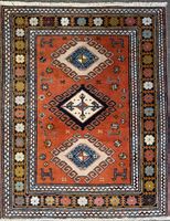 Orientteppich handgeknüpft rot Grösse 148x117 cm guter Zusta