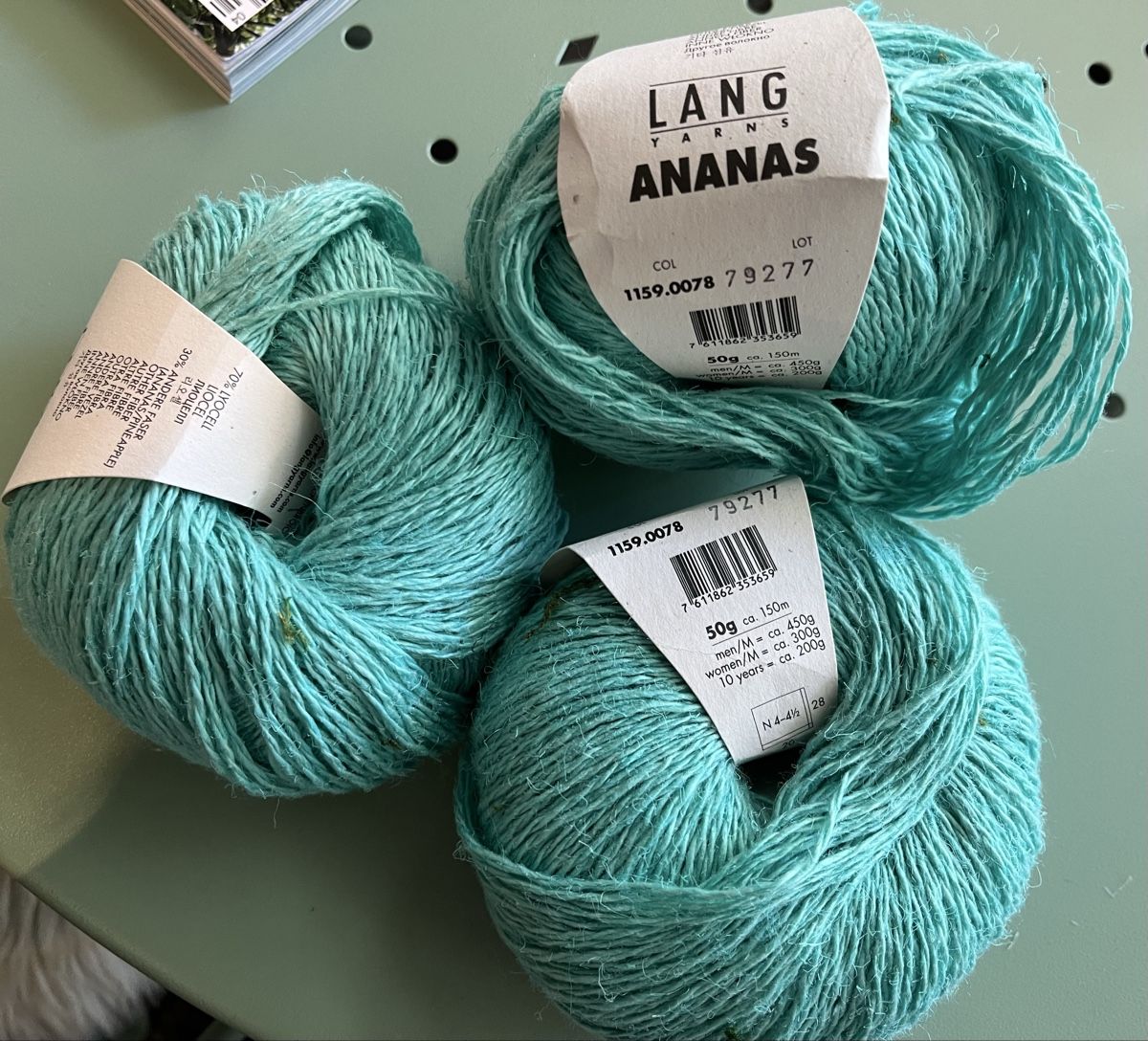 Lang Yarns Lana: Lang Yarns Ananas türkis – Nuovo (secondo la descrizione) da Schwendibach venduto da didu12