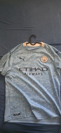 Manchester City Football Shirt Size L Puma Light Blue 20/21