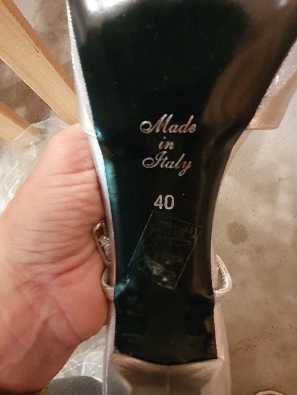 Damenschuhe: Sandaletten Platteau Gr. 40 Silber – Gebraucht aus Davos-Dorf von Bpelikan 4