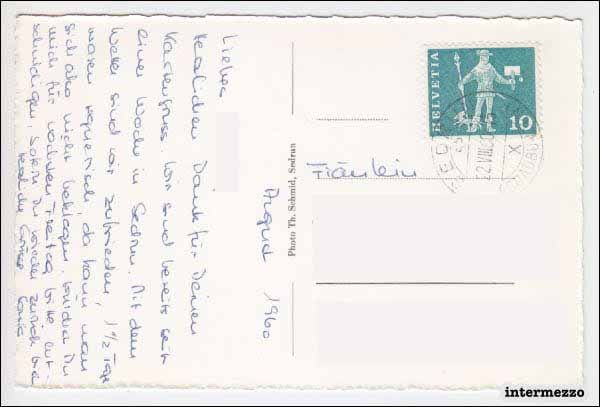 Cartoline postali: Sedrun GR // Tavetschertal // 1960 // Dorf – Usato da Basel venduto da intermezzo12 1