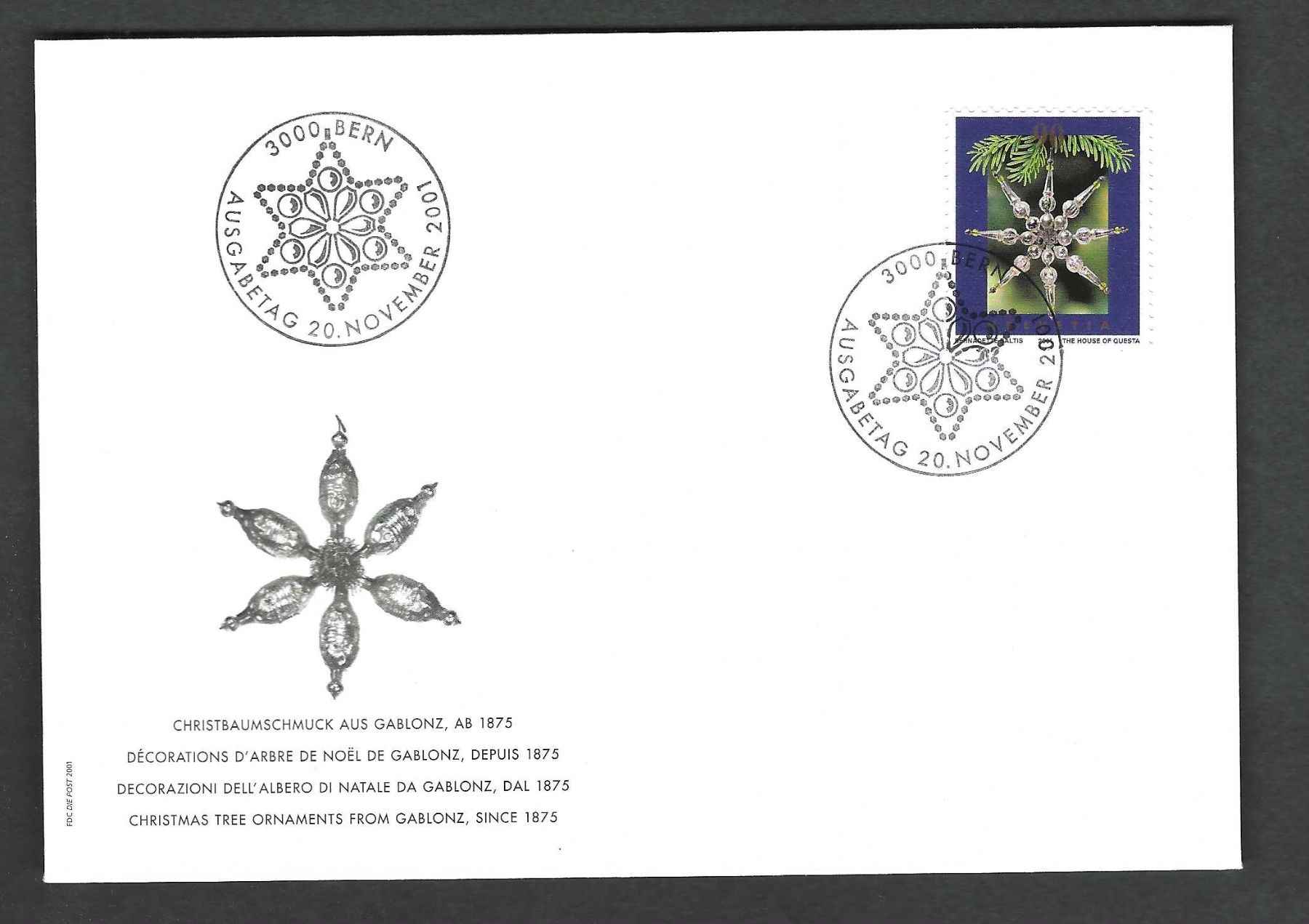 Tutti i francobolli: CH FDC Einzelmarke 2001 – Usato da Koblenz venduto da Markenhimmel