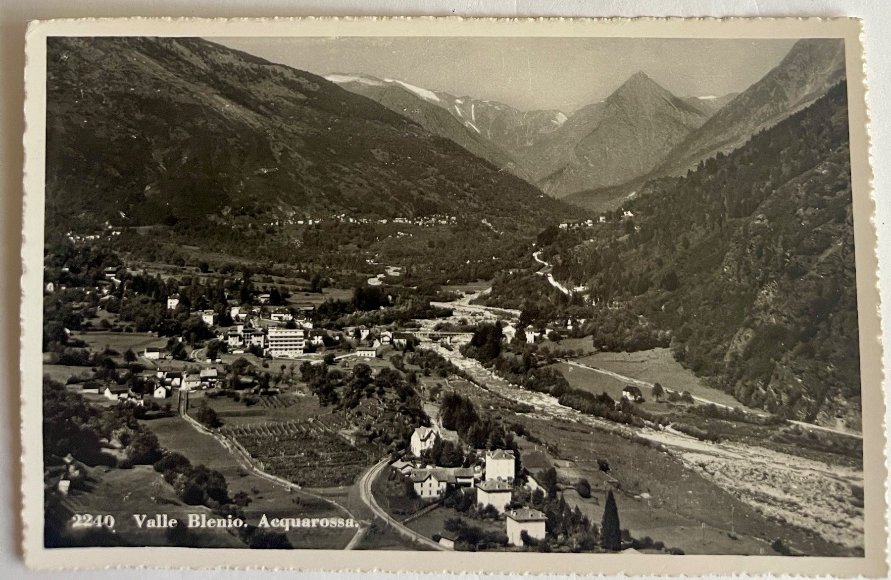 Cartoline postali: VALLE BLENIO - ACQUAROSSA - 1957 – Usato da Lutry venduto da Ediego