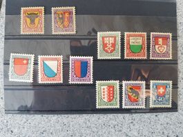 Pro Juventute Briefmarken postfrisch Kantonswappen