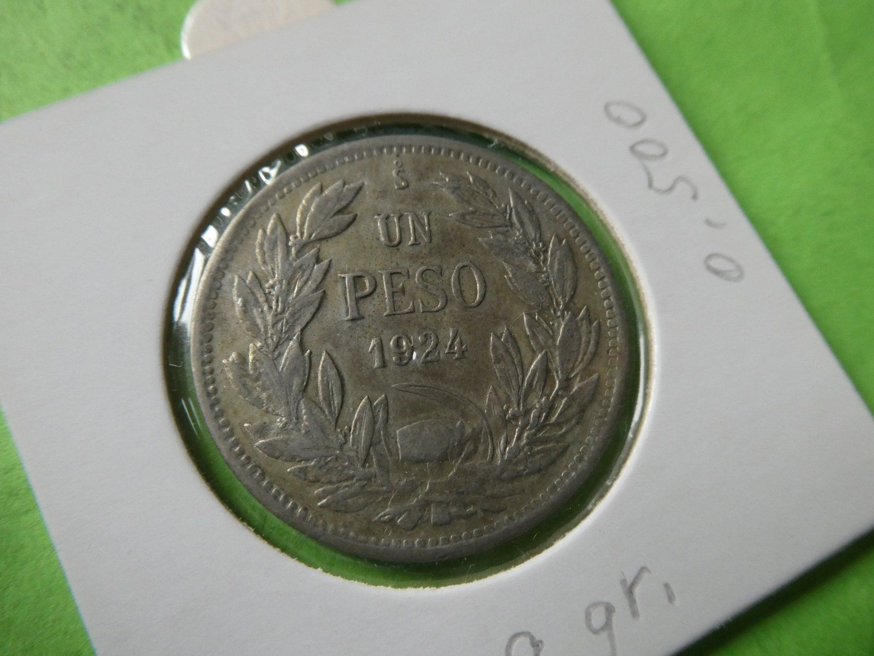 Tutti le monete: Chile 1924, 1 Peso   - Silber – Usato da Hinterforst venduto da Rohusri 1