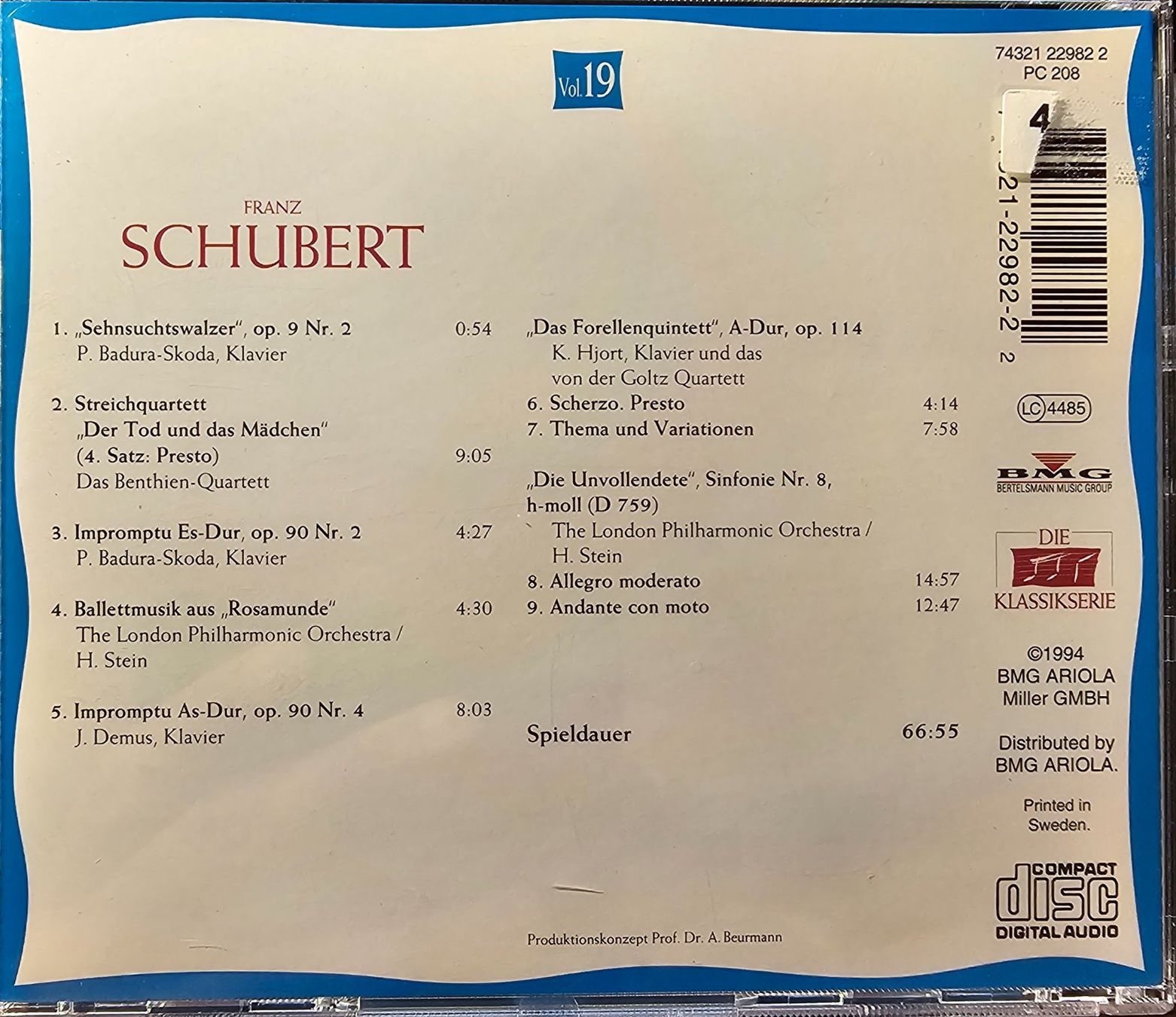 CDs: Franz Schubert - Sehnsuchtswalzer, Rosamunde... – D'occasion à Wahlen b. Laufen par Cg10 1