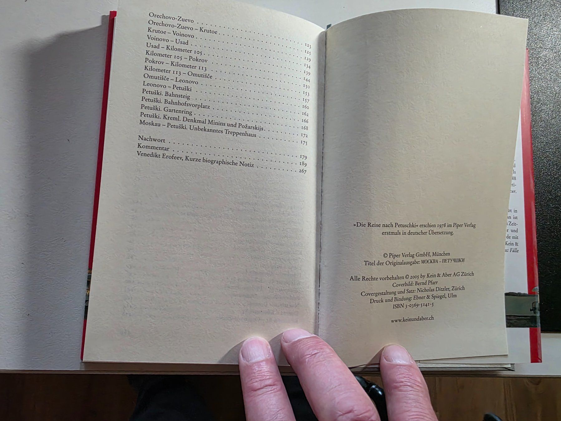Libri: Moskau - Petuski - Venedikt Erofeev - 2005 – Usato da Walterswil BE venduto da Lonitti 2