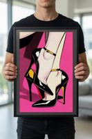 "GIRLFRIEND FEET N3" Riproduzione su tela,Pop art,moderno