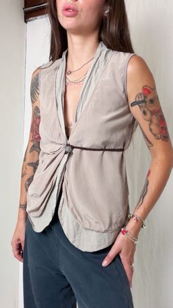 Fabiana Filippi Sleeveless Top beige Size 42/S 10/S