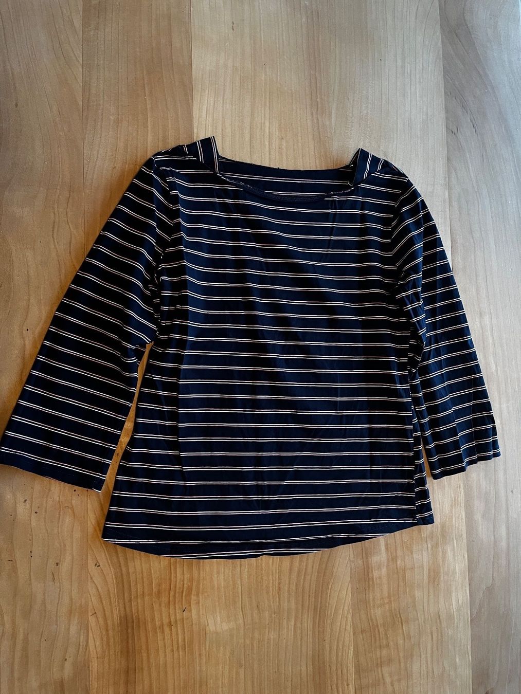 T-shirts: gestreiftes Langarmshirt, dunkelblau, 3/4-el Ärmel, Gr.S – D'occasion à Horw par Pem1278 1