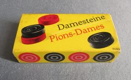 30 Damesteine in Schachtel - ca. 60er Jahre